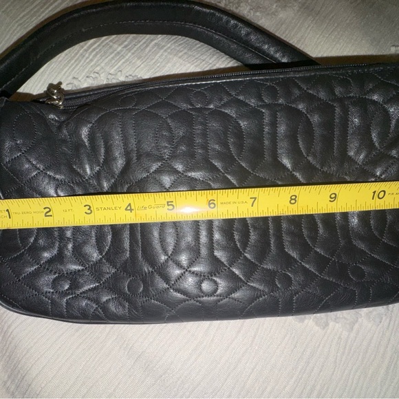 Donald Pliner Black Leather Shoulder Bag - Picture 7 of 10